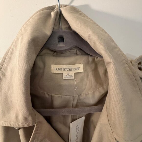 Light Before Dark Classic Trench Coat – Size Small Petite – NWT - Picture 7 of 7